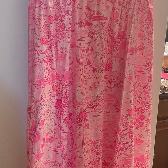 NWT Lilly Pulitzer Azora Midi Dress Peony Pink Seaside Scene sz 14 - Picture 4 of 4